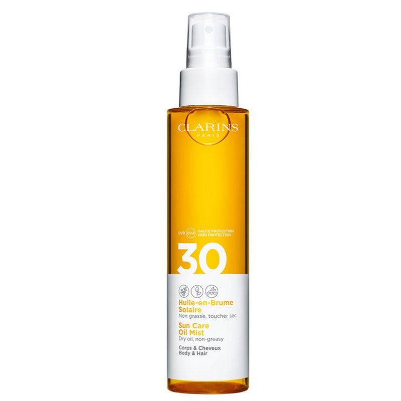 Clarins Sun Care Oil Mist Body & Hair UVA/UVB 30 150ml | Ascot Cosmetics