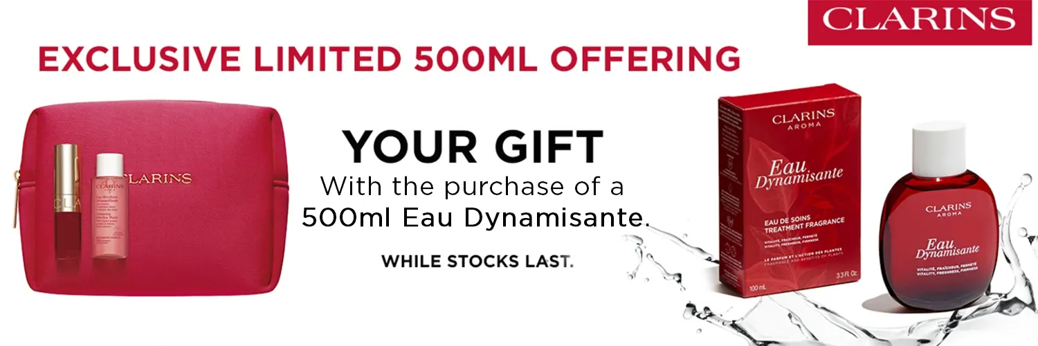 Clarins Eau Dynamisante Banner